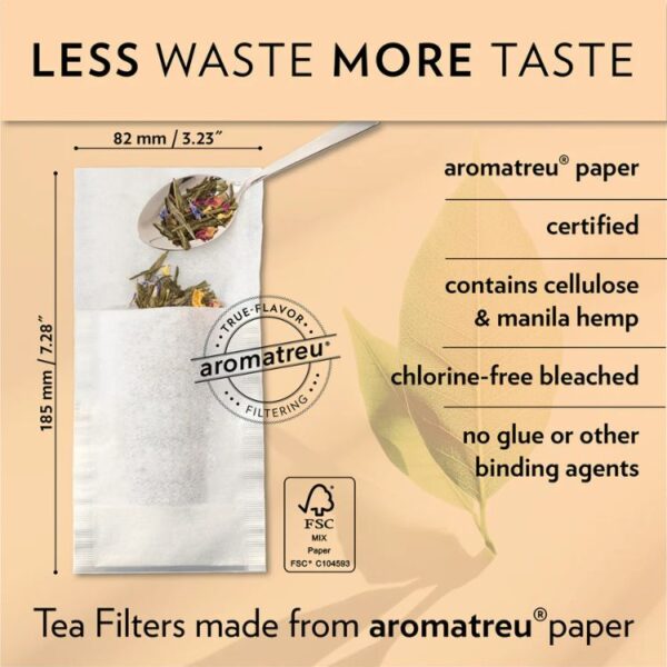TEAFLIP | Theefilterzakjes voor losse thee | 1 kop | 1 pot - Afbeelding 2
